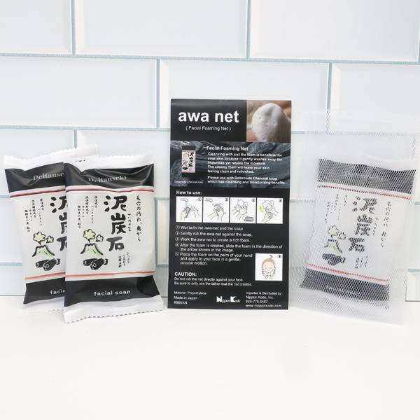 Nippon Kodo DEITANSEKI SOAP 3x30g + Awa Net Gift Set