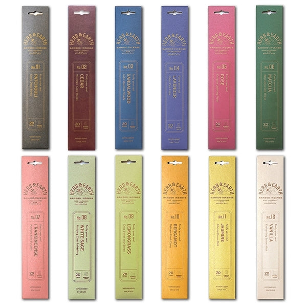 nippon kodo H&E - Assortment of 12 - Bamboo Incense