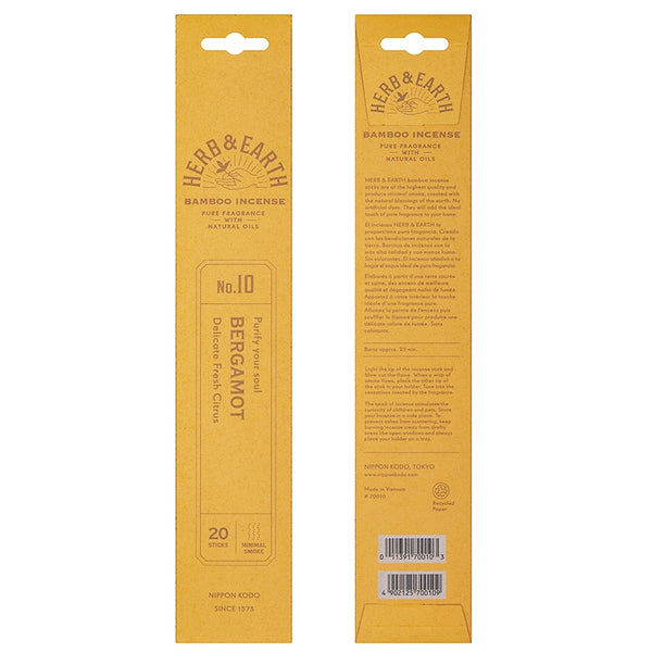 Nippon Kodo H&E - Bergamot - Bamboo Incense 20 Sticks