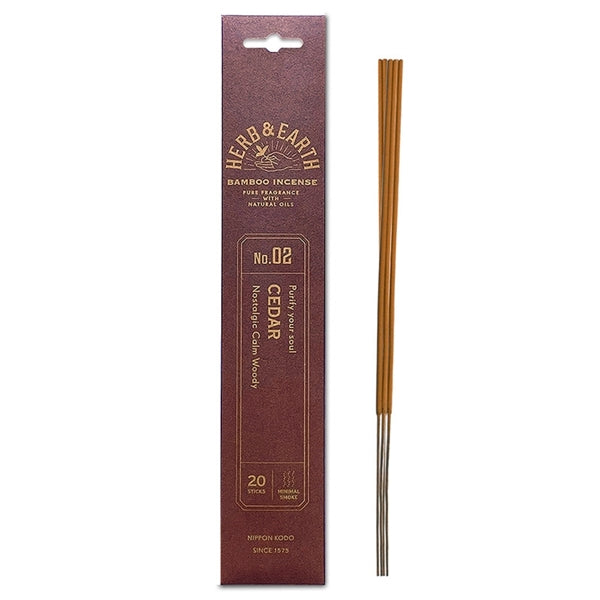 nippon kodo H&E - Cedar - Bamboo Incense 20 sticks