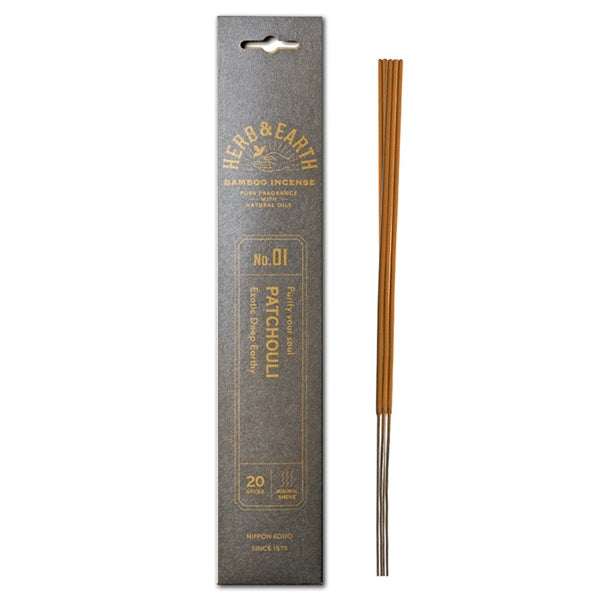 nippon kodo H&E - Patchouli - Bamboo Incense 20 sticks