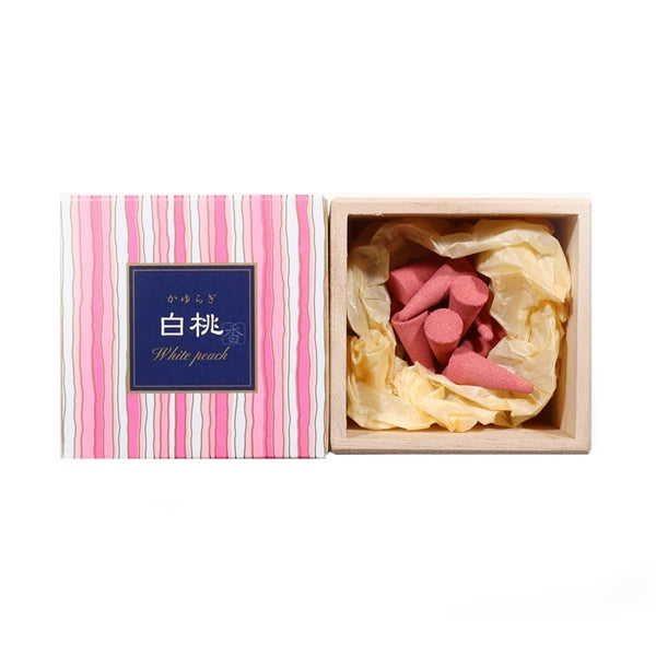 nippon kodo KAYURAGI - White Peach 12 cones