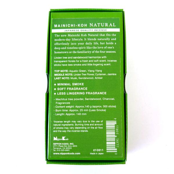 Nippon Kodo MAINICHI-KOH Natural Reg. 300 Sticks