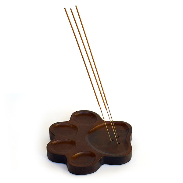 Nippon Kodo PAW PRINT Bamboo Incense Holder - Brown
