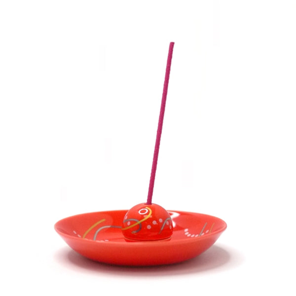 Nippon Kodo TOGEI PLATE With Sphere Holder - Red