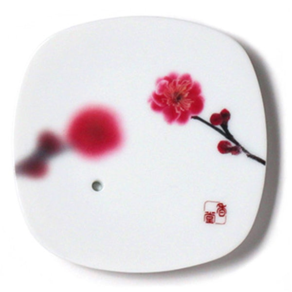 nippon kodo YUME-NO-YUME - CERAMIC PLATE - Pink Plum Flower