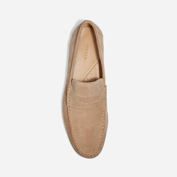 Nisolo Leo Penny Loafer Linen Suede