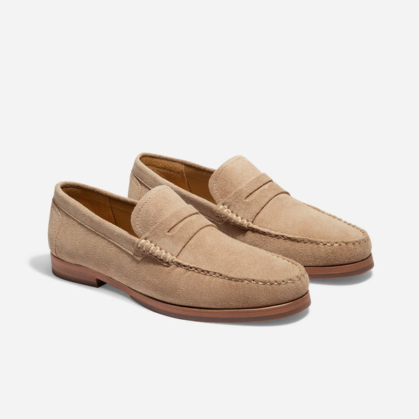 nisolo Leo Penny Loafer Linen Suede