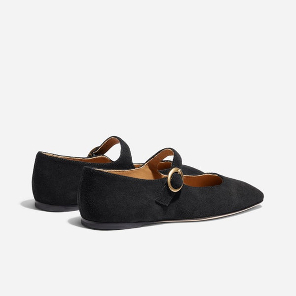 Nisolo Lola Mary Jane Black Suede