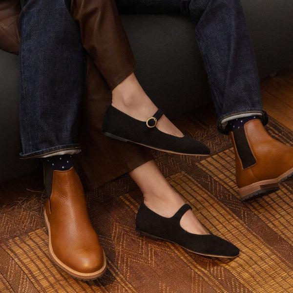 Nisolo Lola Mary Jane Black Suede