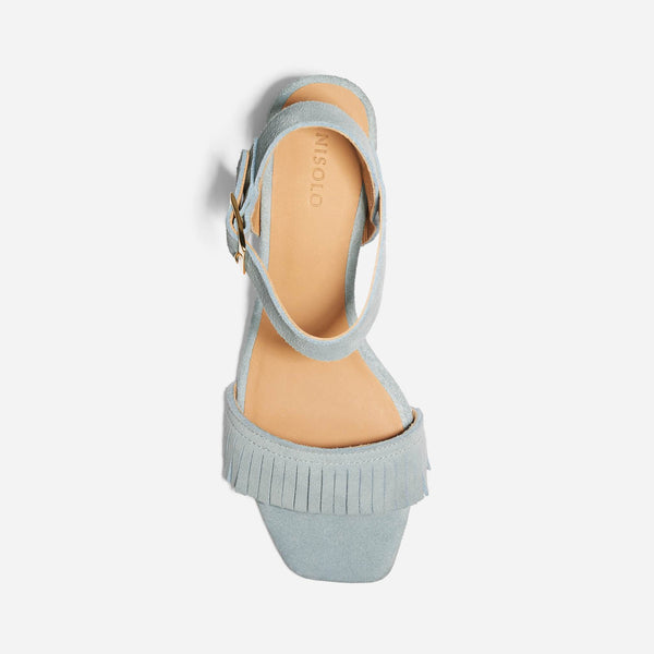 Nisolo Stella Fringe Heel Sandal