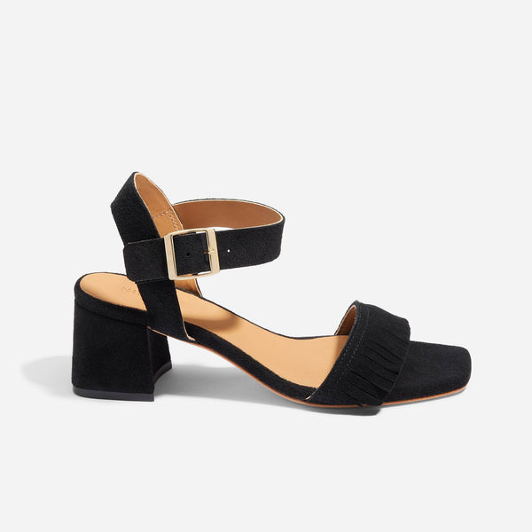 Nisolo Stella Fringe Heel Sandal
