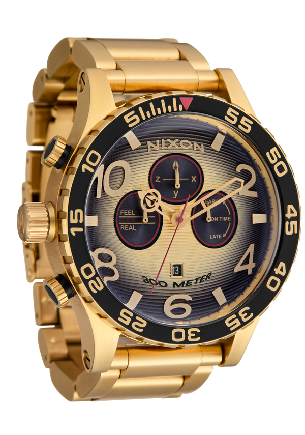 Nixon 51-30 Chrono Watch | 4th Dim Gold / Black | Men's Chronograph