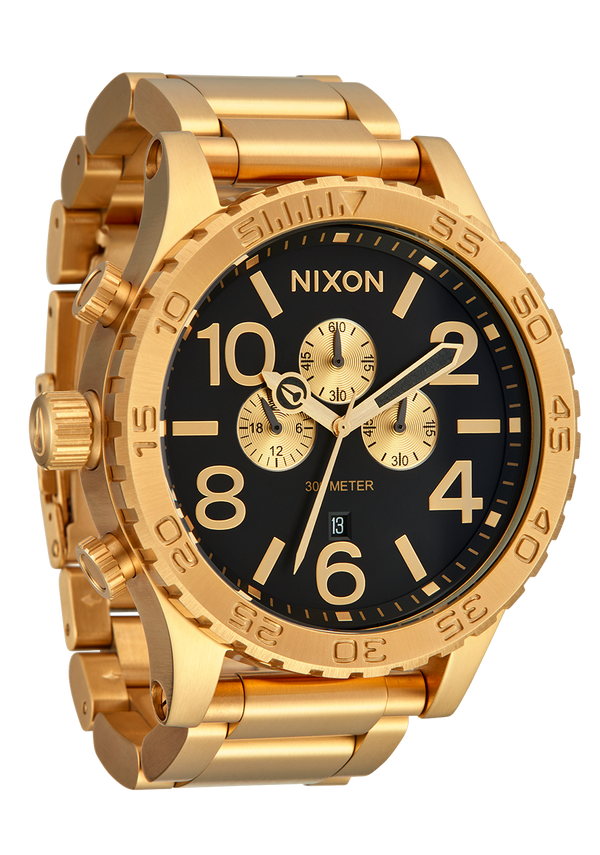 Nixon 51-30 Chrono Watch | All Gold / Black | Men's Stainless Steel