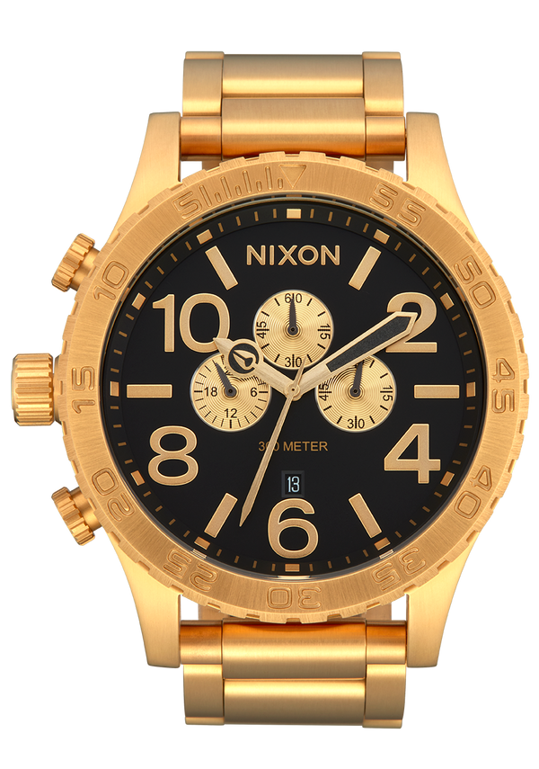 nixon 51-30 Chrono Watch | All Gold / Black | Men's Stainless Steel