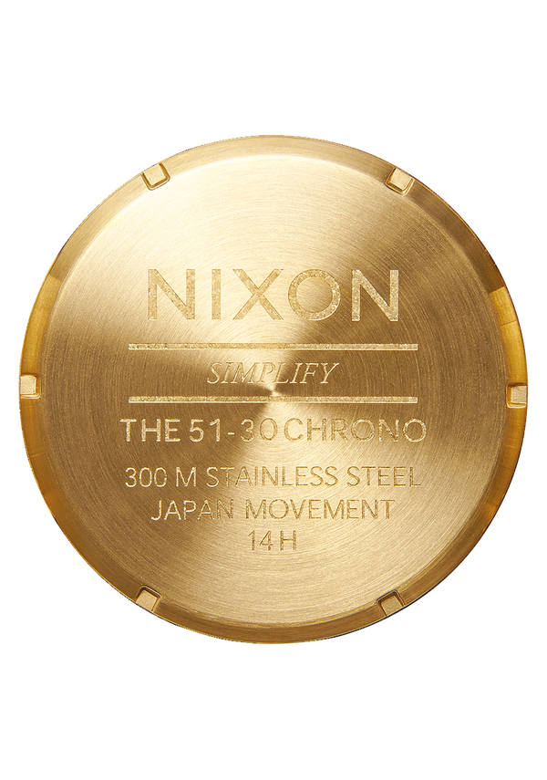Nixon 51-30 Chrono Watch | All Gold | Men's Stainless Steel