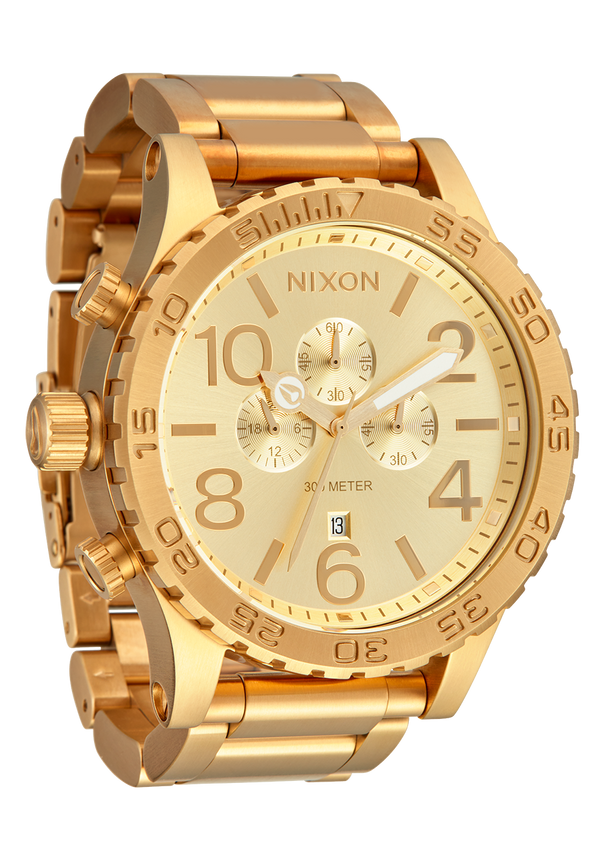 Nixon 51-30 Chrono Watch | All Gold | Men's Stainless Steel