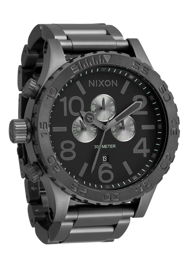 Nixon 51-30 Chrono Watch | All Gunmetal | Men's Stainless Steel