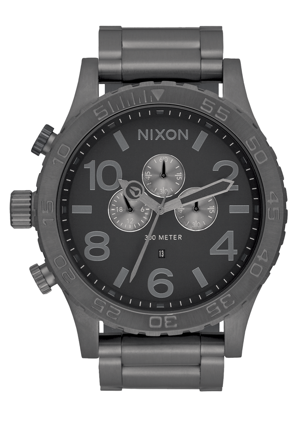 nixon 51-30 Chrono Watch | All Gunmetal | Men's Stainless Steel