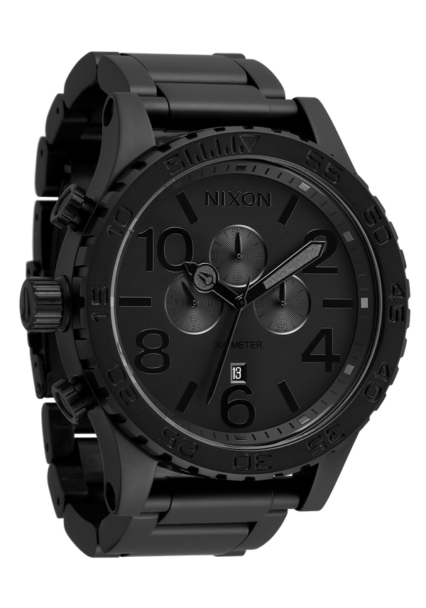 Nixon 51-30 Chrono Watch | All Matte Black / Black | Men's Stainless Steel