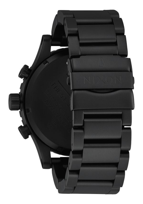 Nixon 51-30 Chrono Watch | All Matte Black / Black | Men's Stainless Steel