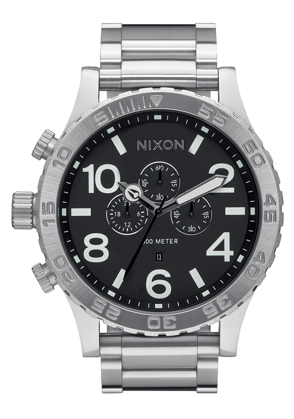 nixon 51-30 Chrono Watch | Black | Men's Stainless Steel