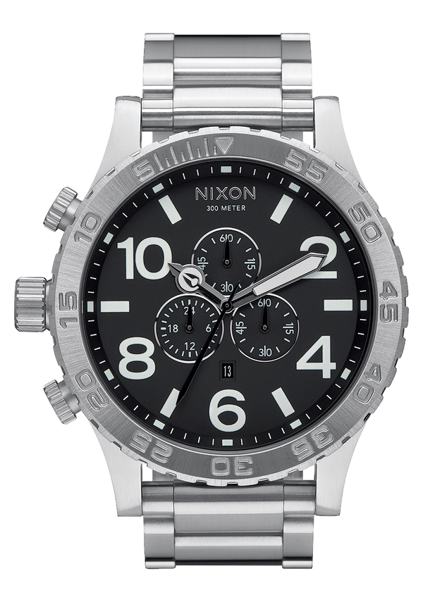 nixon 51-30 Chrono Watch | Black | Men's Stainless Steel