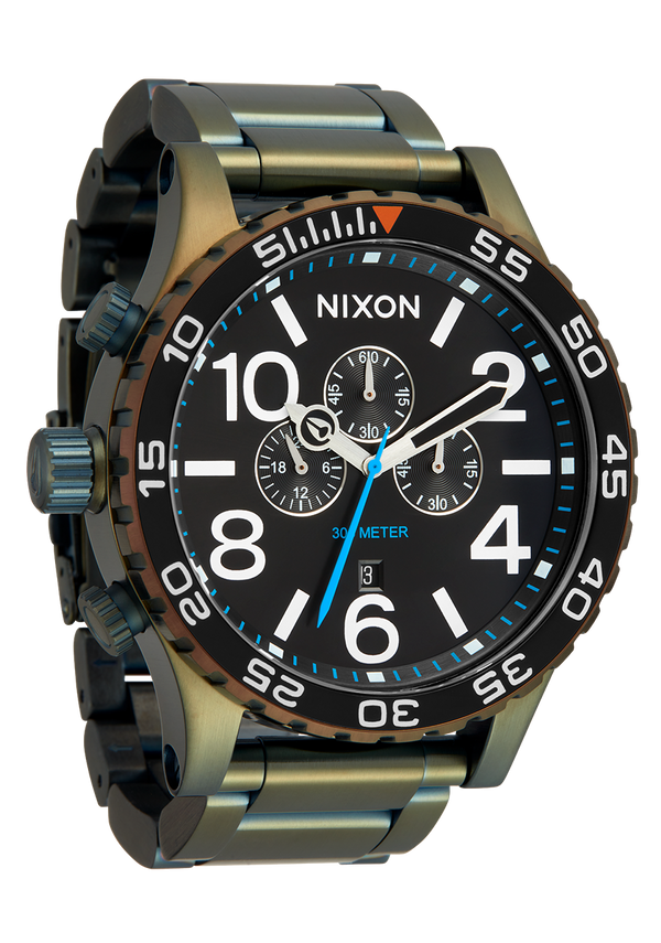Nixon 51-30 Chrono Watch | Black / Sunray / Surplus | Men's Stainless Steel
