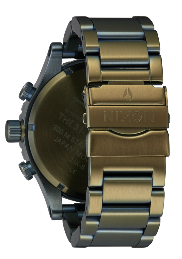 Nixon 51-30 Chrono Watch | Black / Sunray / Surplus | Men's Stainless Steel