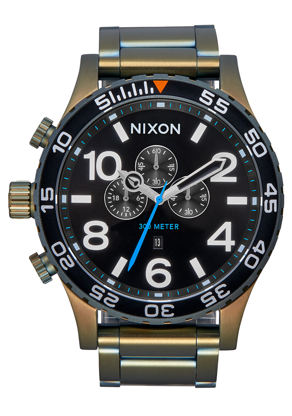 nixon 51-30 Chrono Watch | Black / Sunray / Surplus | Men's Stainless Steel