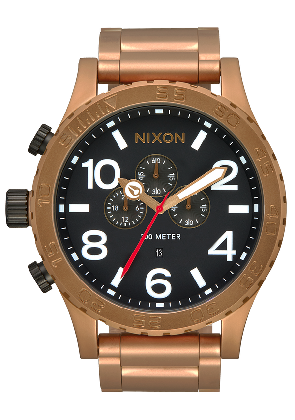 nixon 51-30 Chrono Watch | Bronze / Black | Men's Stainless Steel