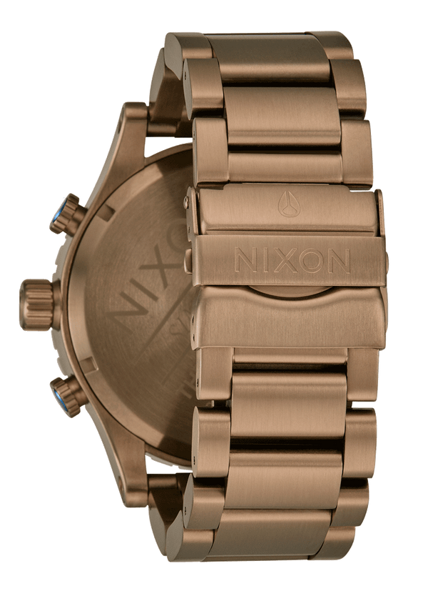 Nixon 51-30 Chrono Watch | Desert Gold / Arles Blue | Men's Stainless Steel