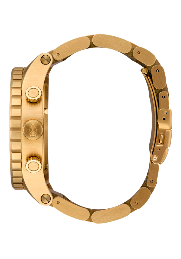 Nixon 51-30 Chrono Watch | Gold / Turquoise / Gold | Men's Stainless Steel Chronograph