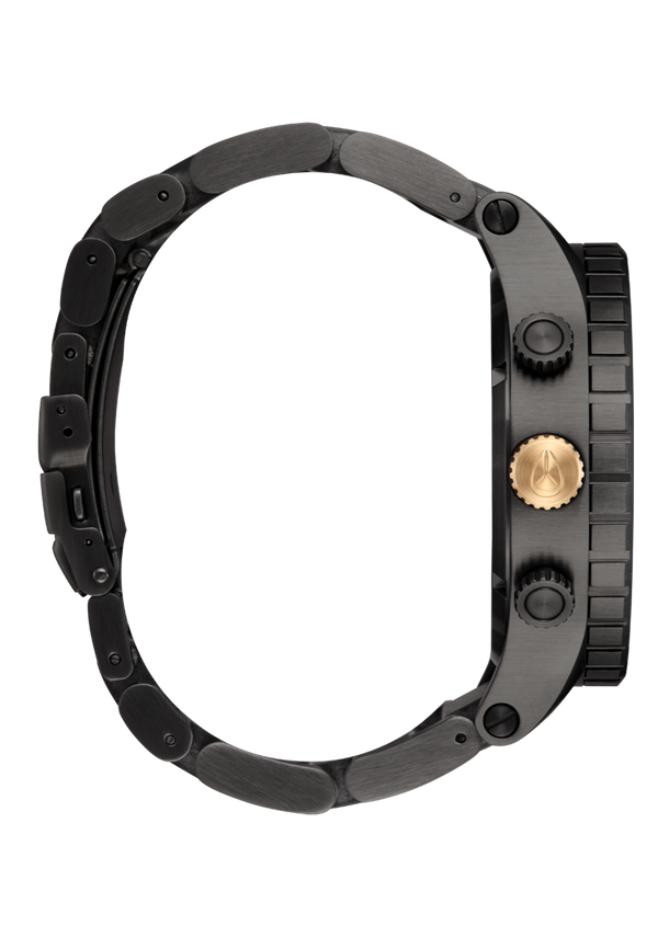 Nixon 51-30 Chrono Watch | Gunmetal / Blackberry / Gold | Oversized Chronograph