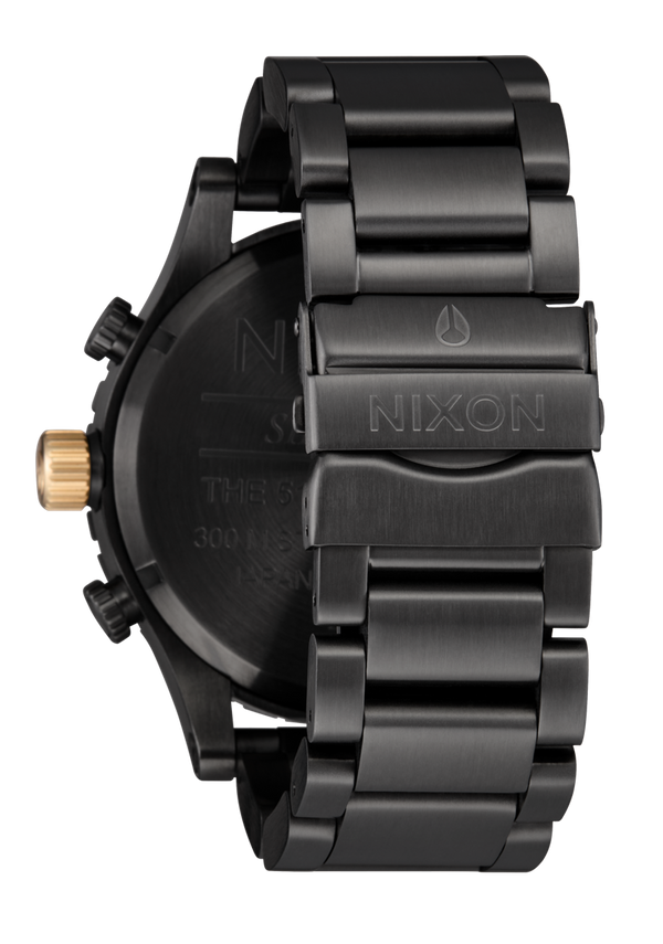 Nixon 51-30 Chrono Watch | Gunmetal / Blackberry / Gold | Oversized Chronograph