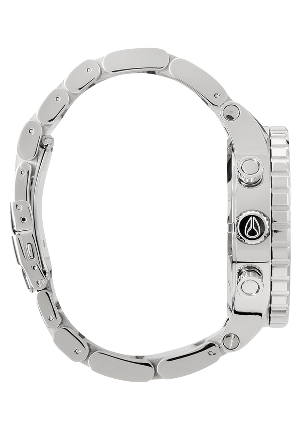 Nixon 51-30 Chrono Watch | High Polish / White | Men's Stainless Steel