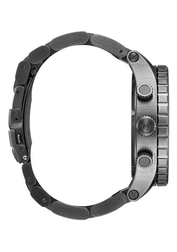 Nixon 51-30 Chrono Watch | Light Gunmetal / Dk Forest| Men's Stainless Steel