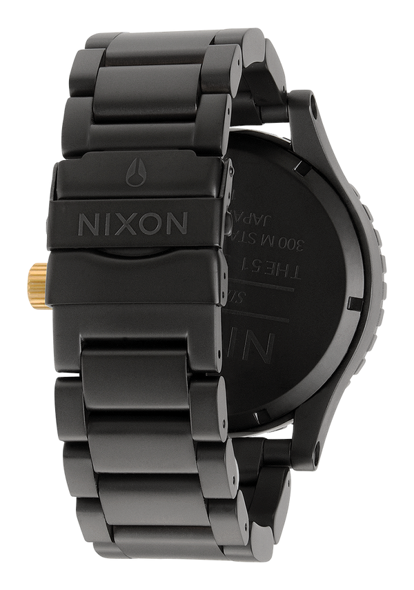Nixon 51-30 Chrono Watch | Matte Black / Gold | Men's Stainless Steel