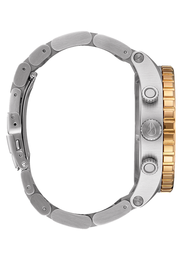 Nixon 51-30 Chrono Watch | Silver / Gold | Men's Stainless Steel