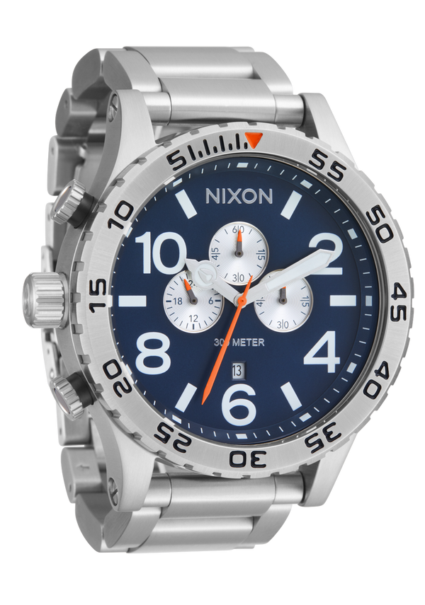 Nixon 51-30 Chrono Watch | Silver / Midnight | Men's Stainless Steel
