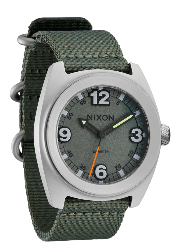 Nixon Clutch 42 | Matte Silver / Thyme | 42mm Analog Watch