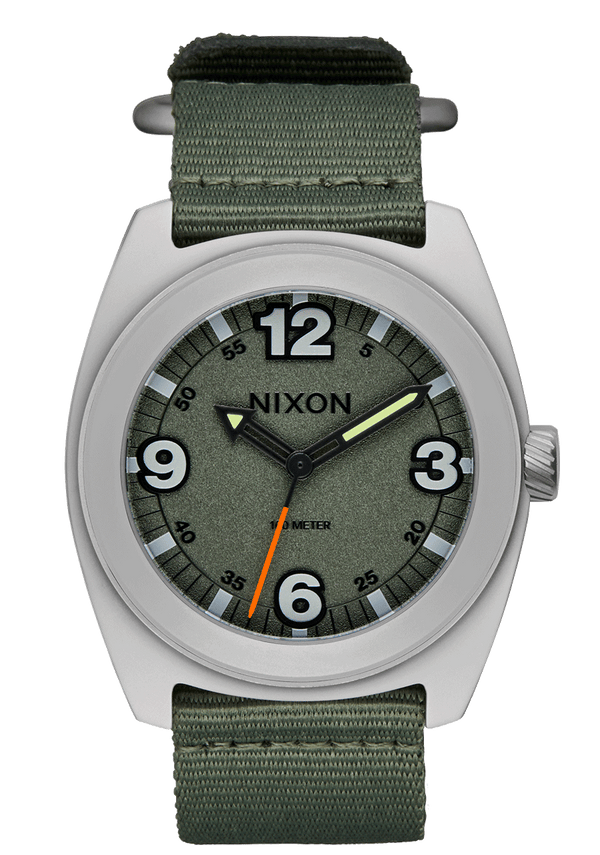 nixon Clutch 42 | Matte Silver / Thyme | 42mm Analog Watch