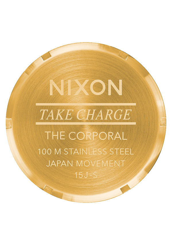 Nixon Corporal Stainless Steel Watch | All Gold / Black | Men's Stainless Steel