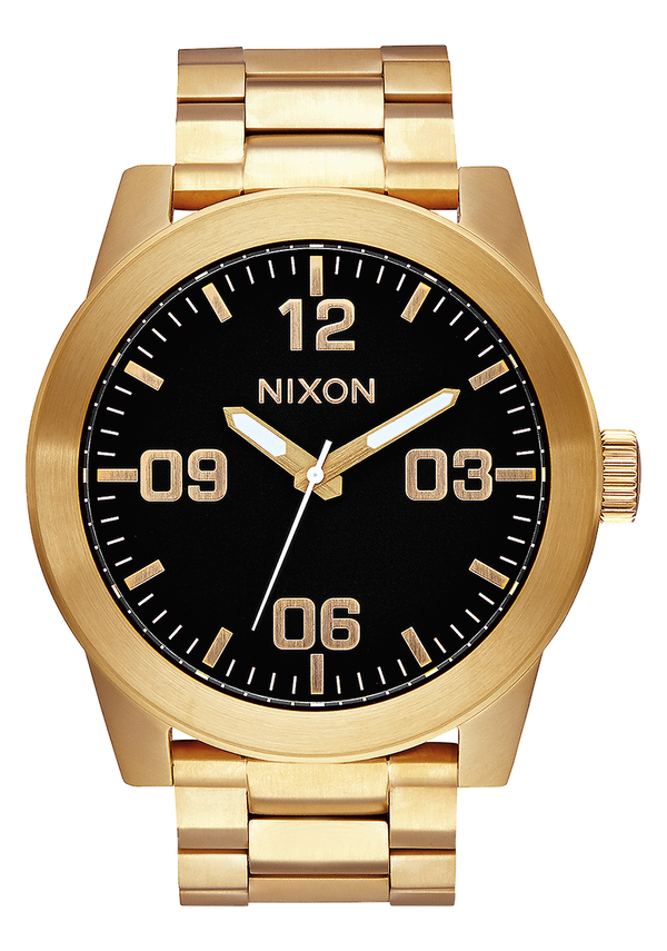 nixon Corporal Stainless Steel Watch | All Gold / Black | Men's Stainless Steel