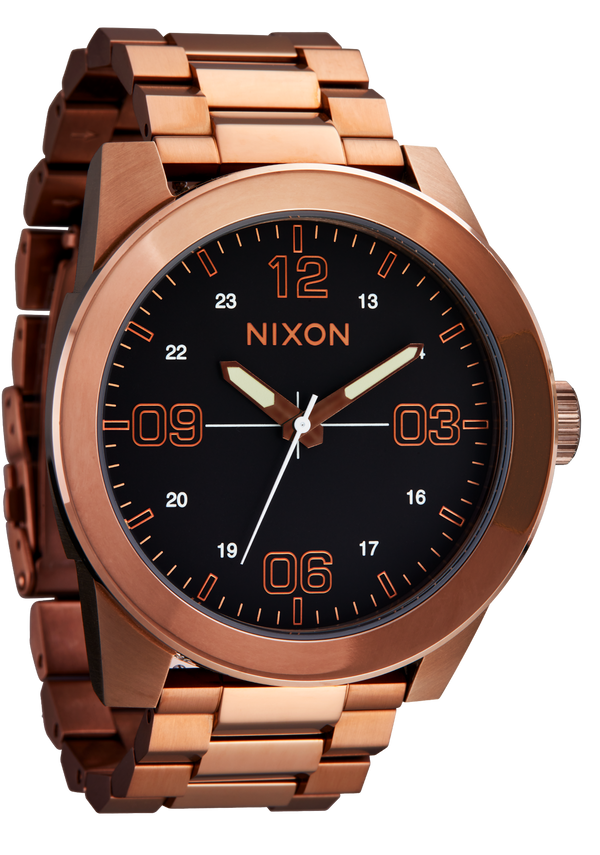 Nixon Corporal Stainless Steel Watch | Chocolate / Dark Roast | Men's Stainless Steel