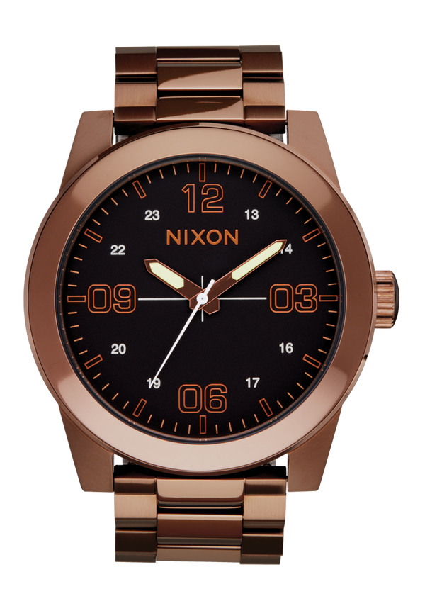nixon Corporal Stainless Steel Watch | Chocolate / Dark Roast | Men's Stainless Steel