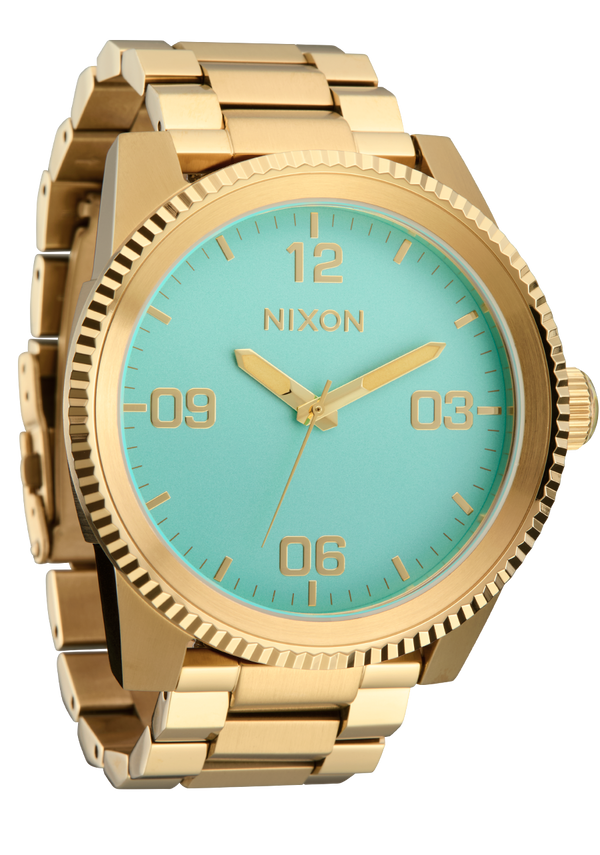 Nixon Corporal Stainless Steel Watch | Gold / Turquoise / Gold | Men's Stainless Steel