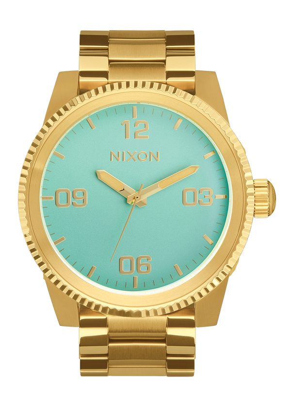 nixon Corporal Stainless Steel Watch | Gold / Turquoise / Gold | Men's Stainless Steel