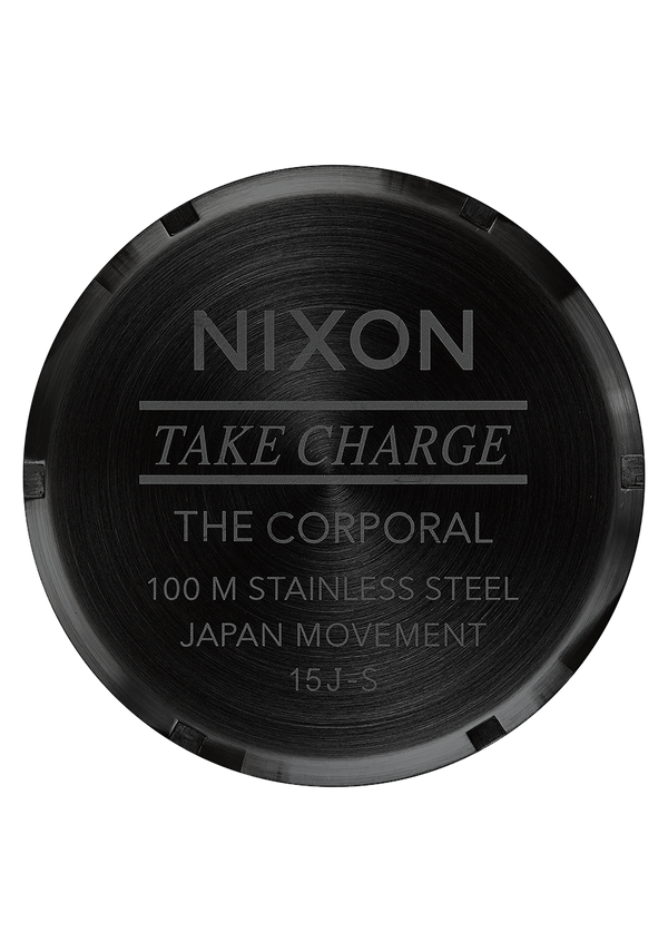 Nixon Corporal Stainless Steel Watch | Matte Black / Gold | Men's Stainless Steel