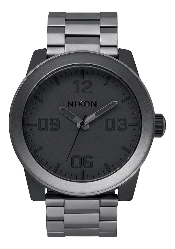 nixon Corporal Stainless Steel Watch | Matte Black / Matte Gunmetal | Men's Stainless Steel